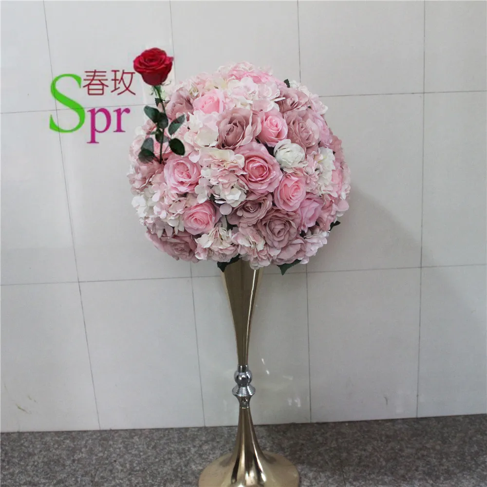 

SPR 40cm Free shipping!2pcs/lot wedding road lead artificial flower ball table flowers centerpiece flower balls decoration