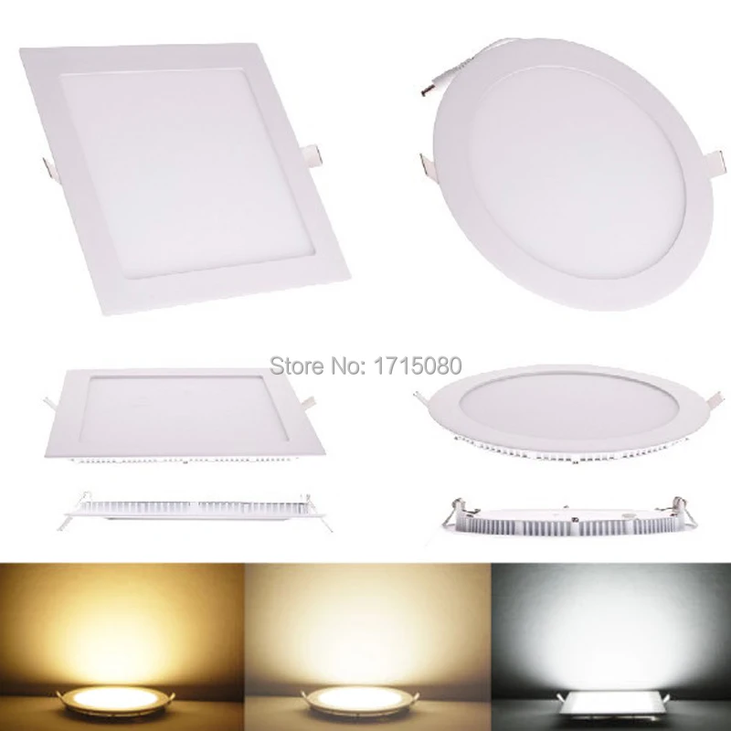 

20pcs 3W 6W 9W 12W 15W 18W 24W LED downlight Square LED panel flat painel light lamp 4000K for bedroom luminaire via DHL FedEx