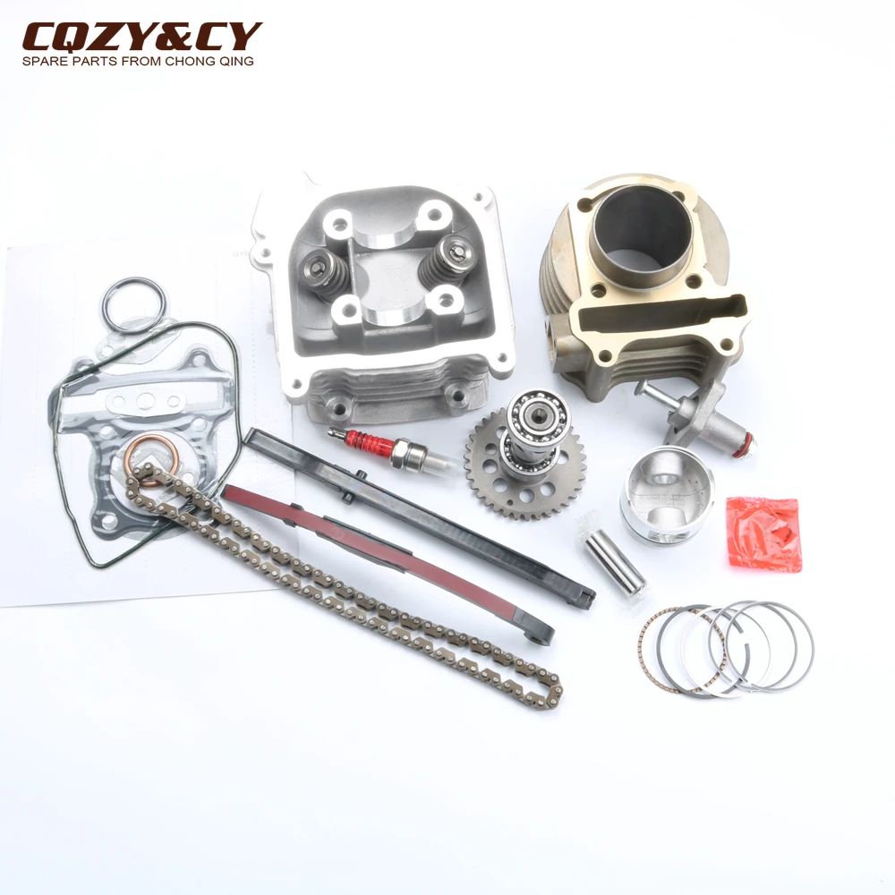 47mm big bore Cylinder Set & 20mm High Performance Carburetor & Fan for Scooter 139QMB GY6 50cc upgrade to GY6 80cc 4T