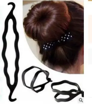 

Direct Selling Black Double Hook Hair Bun Maker Magic Bud-Like Hair Styling Donut Hair Accessories & Tools HA053