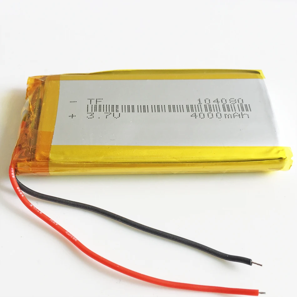 3.7V 4000mAh 104080 Polymer Lithium LiPo Rechargeable Battery cells fit For GPS PSP PAD DVD E-Books Power bank Tablet PC