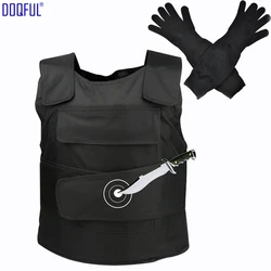 Tactical Stabproof Vest Anti Cut Work Long Gloves Outdoor Safety Knife Resistant Clothes Self Defense Tungsten Steel Iiner Plate