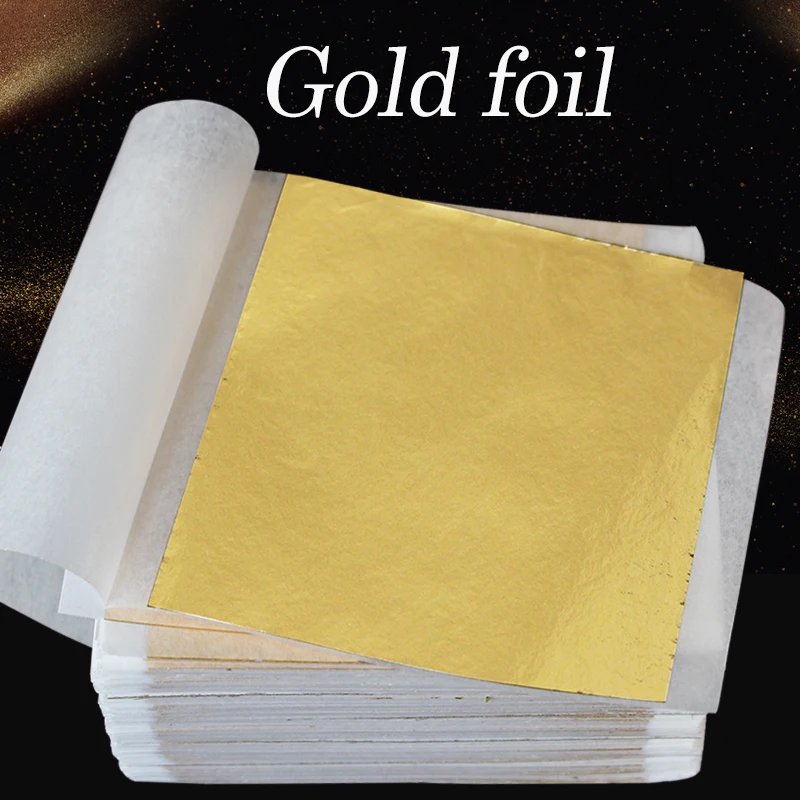 Imitation Gold Leaf  Taiwan Gilding Paper  8x8.5cm Home Decoration Furniture and Decoration Crafts 1000pcs