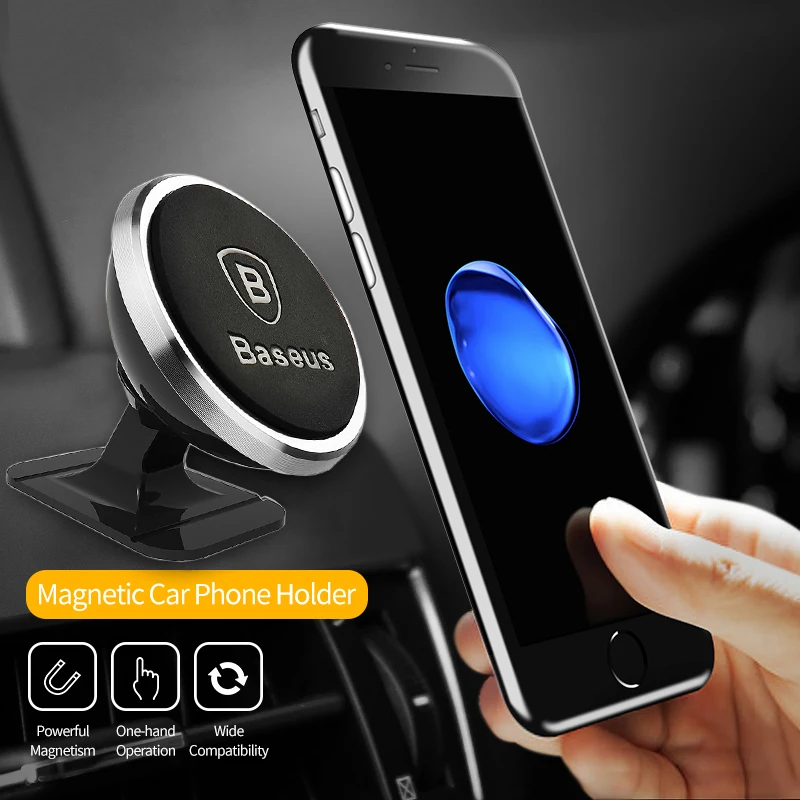 Baseus Magnetic Car Phone Holder For iPhone 12 Samsung S20 Xiaomi Magnet Mount Car Holder Stand Cellphone Holder Support In Car