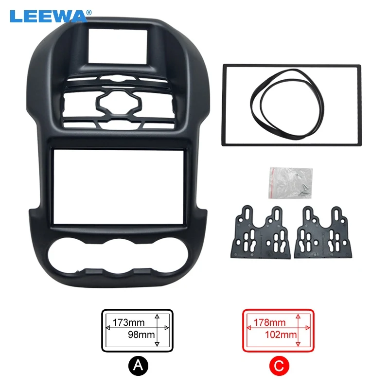 

LEEWA Car refitting DVD frame,DVD panel,Dash Kit,Fascia,Radio Frame,Audio frame for Ford Ranger,(Luxury type),2DIN #CA2836