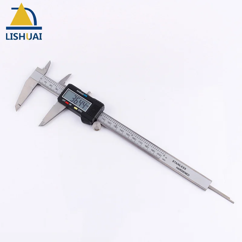 200mm Stainless Steel Digital Caliper/Electronic Vernier Caliper with LCD Screen and Instant Inch-Metric Conversion