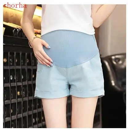 

New Maternity shorts Jeans Pants For Pregnant Women Denim Shorts Elastic Waist Denim Adjustsable Jeans Short For Pregnancy Belly