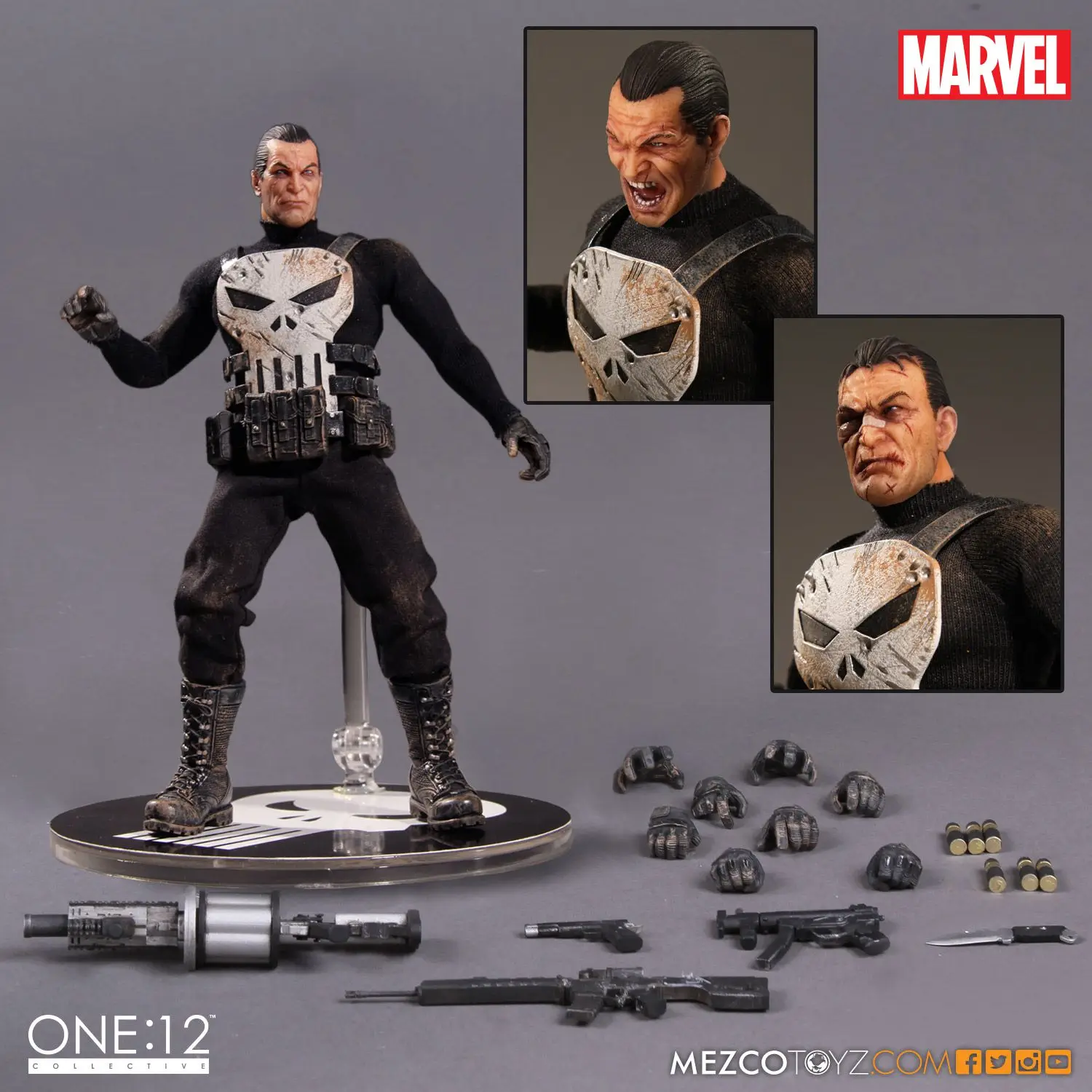 the PUNISHER 1:12 COLLECTIVE Action Figure Toys