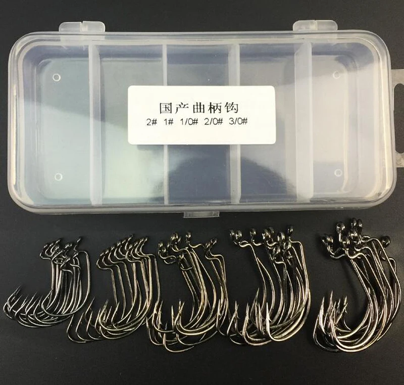 50 قطعة/صندوق واسعة الفجوة تكساس الصيد السنانير تعويض الخطاف ل لينة الطعم إغراء الصيد تكساس تزوير أو كارولينا تزوير الصيد هوك مجموعة