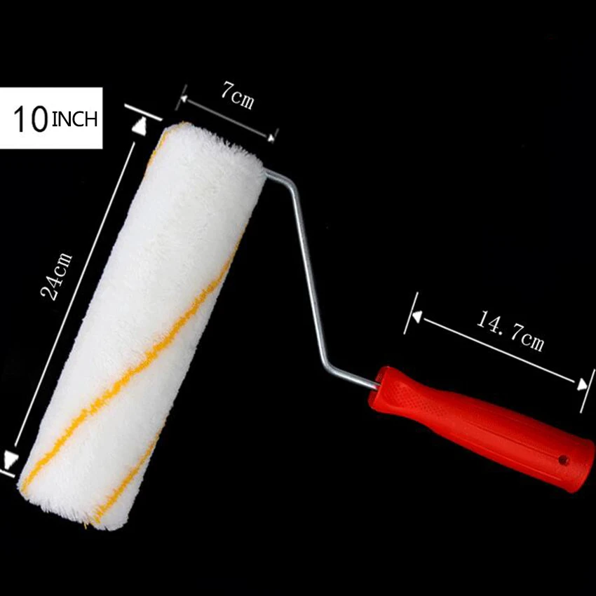 1Pcs 10 inch Multifunction DIY Wall Paint Roller Brush Set Handle Tool Home Office Room Runner Roller Paint Brush