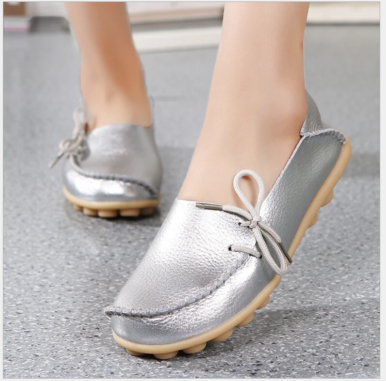 20 Colors Spring Women Genuine Leather Mother Shoes Moccasins Women's Soft Leisure Flats Female Driving Shoes Flat Loafers