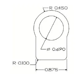 Extrusión en bruto de riel de Combustible Universal AN8 / Dash 8, 330MM de longitud (1,08 pies)