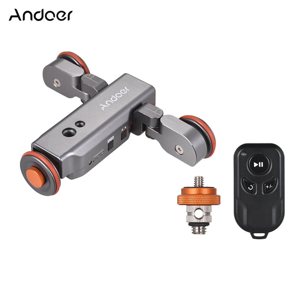 Andoer Wireless Remote Control Mini Slider Skater for L4 PRO Camera Motorized Camera Video Dolly Electric Track Slider