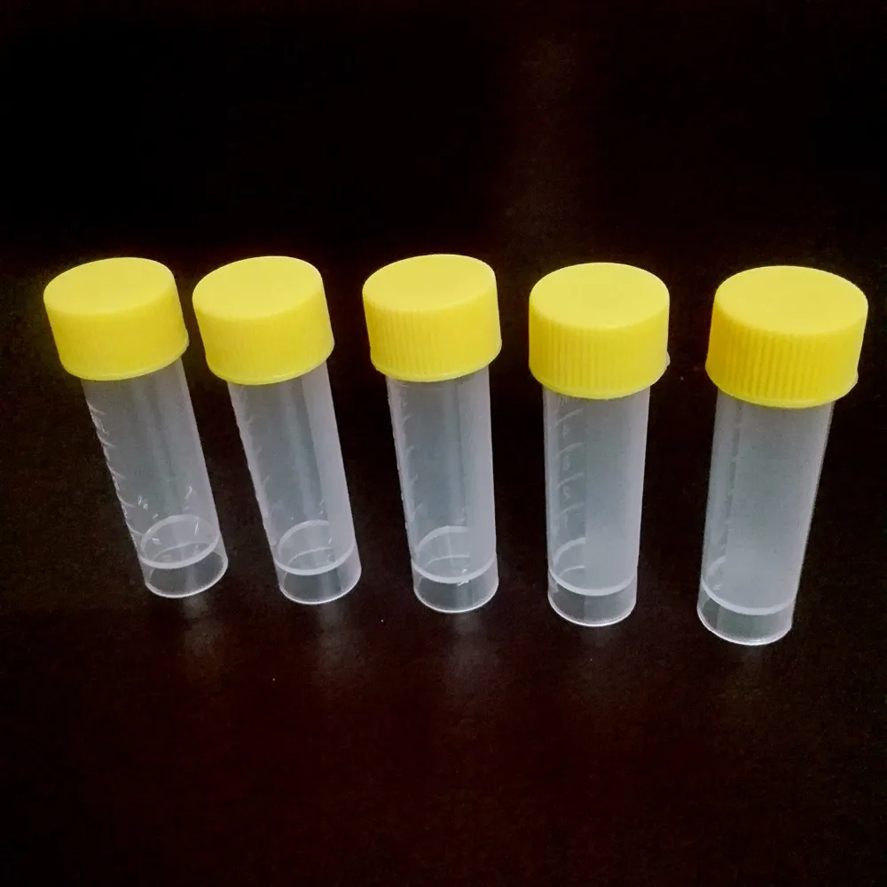 

wholesale 200 piece ,laboratory 5ml centrifuge tube freezing tubes with yellow screw cap ,Free shipping