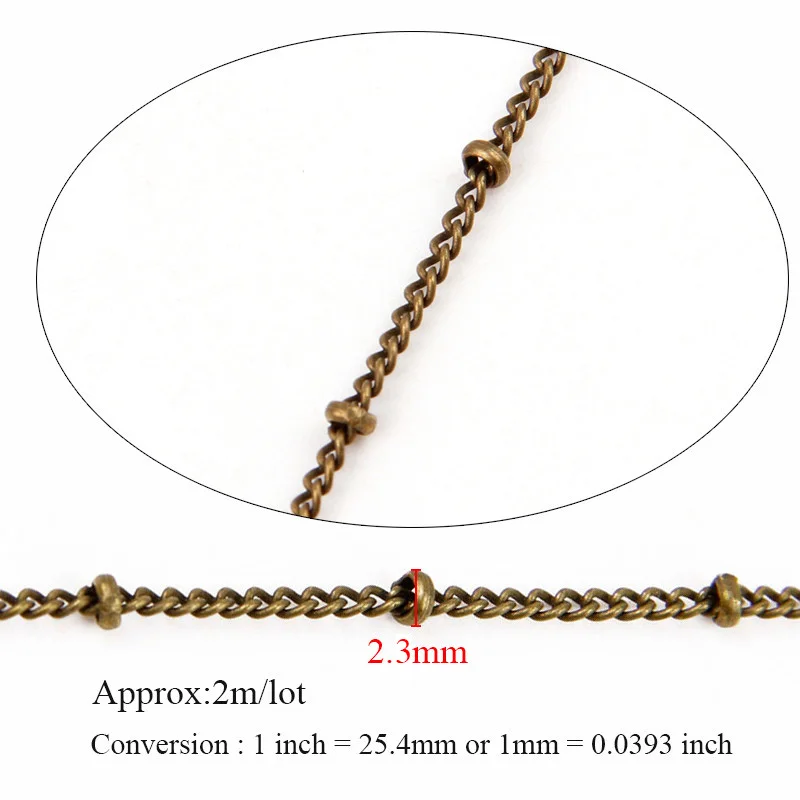 2.7mm Iron Metal Bronze Necklace Chains Twisted Link Extension Chain Tails Charm With LobsterClasp  DIY Jewelry Accessories
