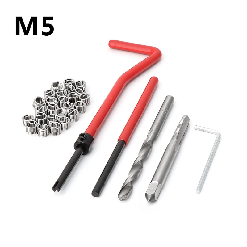 

30Pcs M5 Thread Repair Insert Kit Auto Repair Hand Tool Set For Car Repairing