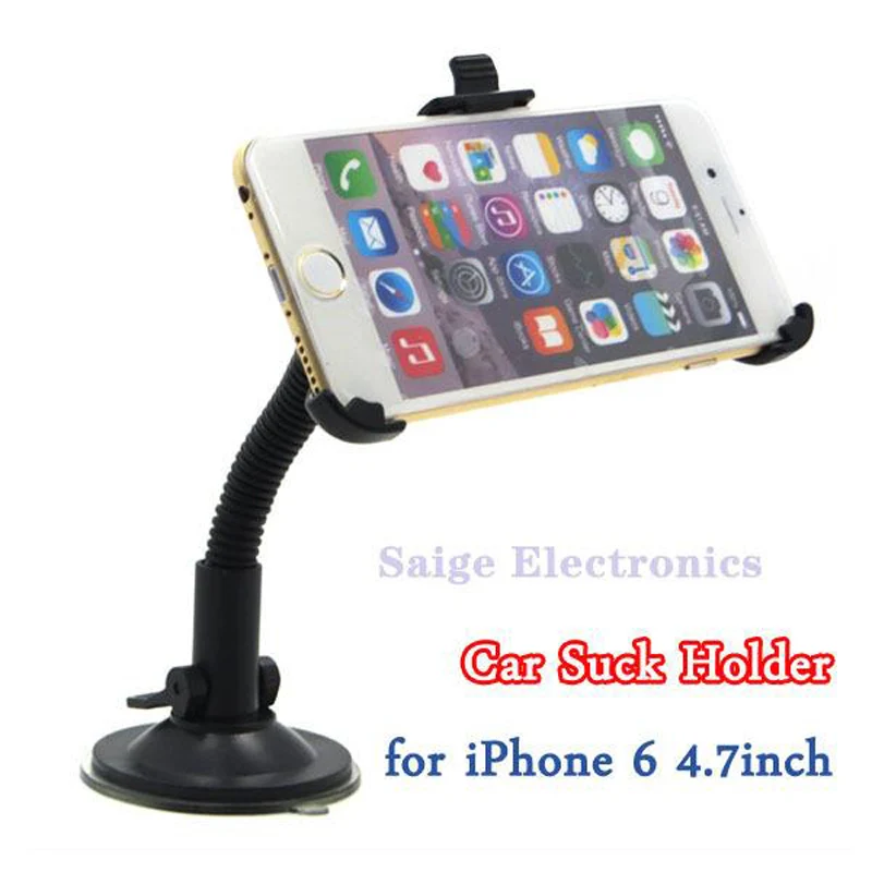 Black Color 360 Degree Rotating Car Windshield Mount Stand Car Holder for iPhone 6 4.7 inch