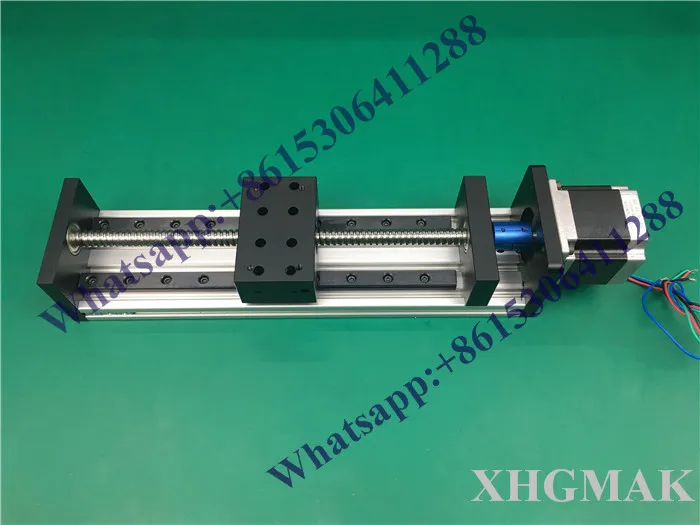 High Precision GX80*50mm Ballscrew 1605 700mm Effective Travel+Nema 23 Stepper Motor Stage Linear Motion single block