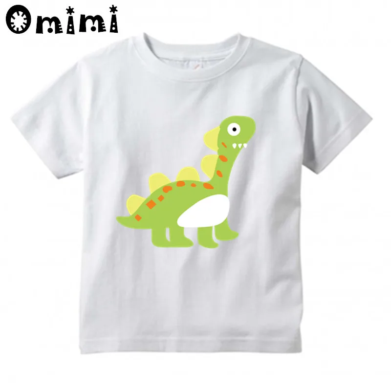 Kid Cute Colorful Dinosaur Cartoon Printed Children Casual T Shirt Boys and Girls Funny Tops Great Animal T-Shirt, ooo3007