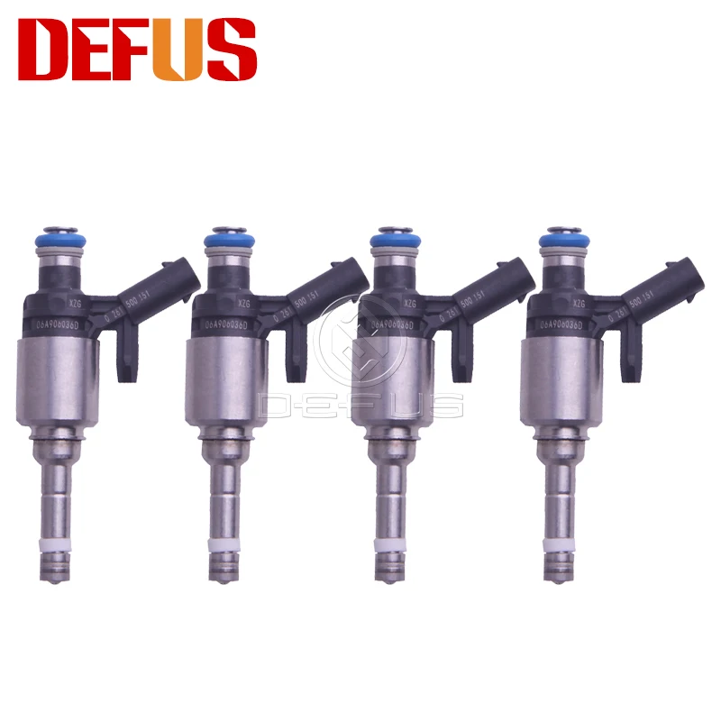 DEFUS 4PCS OEM 06A906036D Fuel Injector For V-W Golf 7 Polo G-TI 6C A3 A4 A5 Q5 New Arrival High Quality Brand New