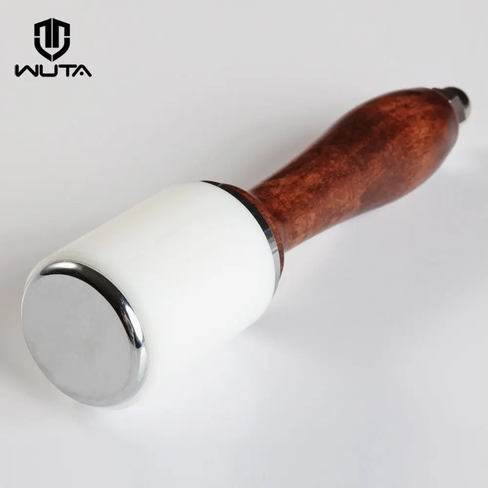 WUTA Professional Leather Carve Hammer 460g Nylon Hammers Mallet Wood Handle For Leathercraft Punch Printing Percussion DIY Tool