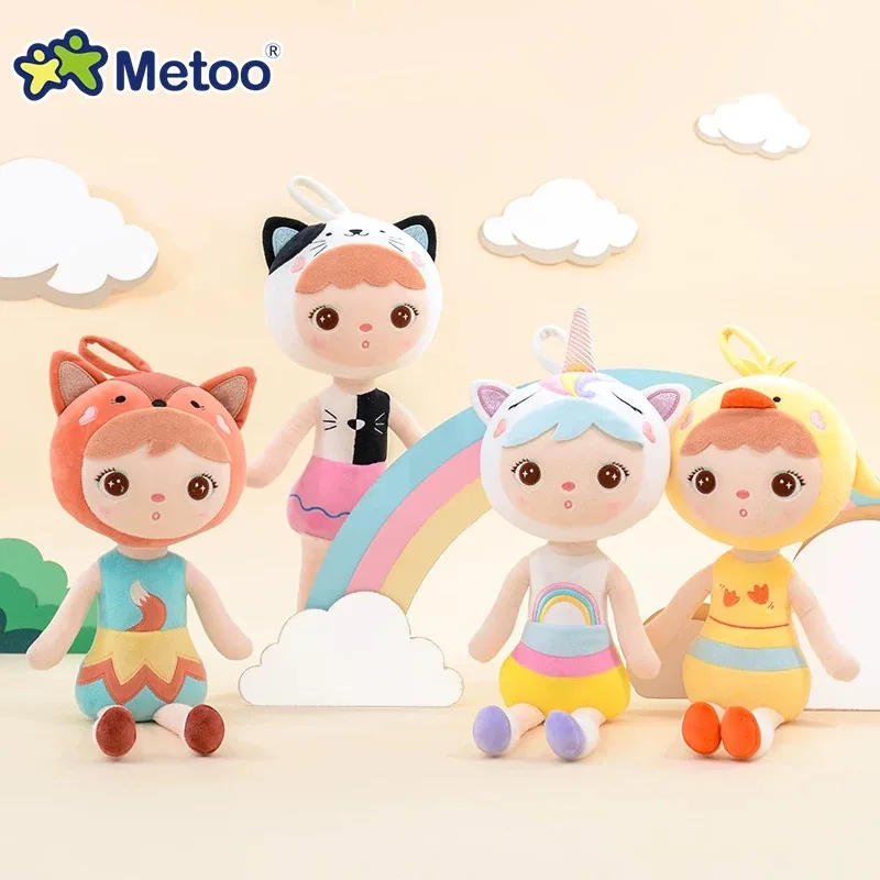 New Metoo Jibao Doll Stuffed Plush toys Animals Unicorn Cat Fox Duck Hold Pillow for Kids Girls Children Birthday Christmas Gift