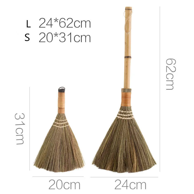 Japanese Imports Wooden Floor Sweeping Broom, Soft Fur Broom, Home Floor Hair Clean, Man Grass Broom, Dust Brush, Clean Tool