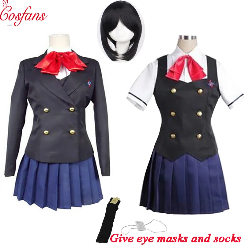 

8PCS Another Misaki Mei Akazawa Izumi costume anime cosplay women girls japanese school uniform skirt costume and wig Halloween