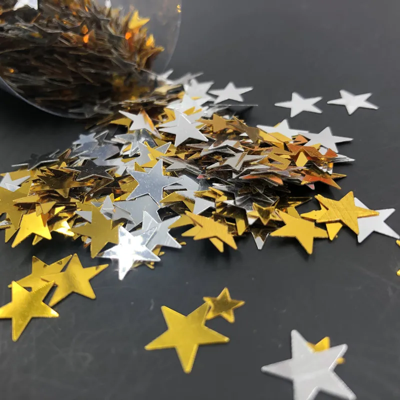 Lantejoulas em forma de cinco estrelas para arte de unha 3d, acessórios para costura e artesanato de pvc de 10 tamanhos e 10mm