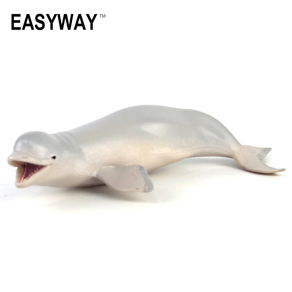 EASYWAY Original Animal Toys Ocean Sea Animals White Whale Sealife Model Sea Life Toys for Children Beluga Whale Figure Figurine