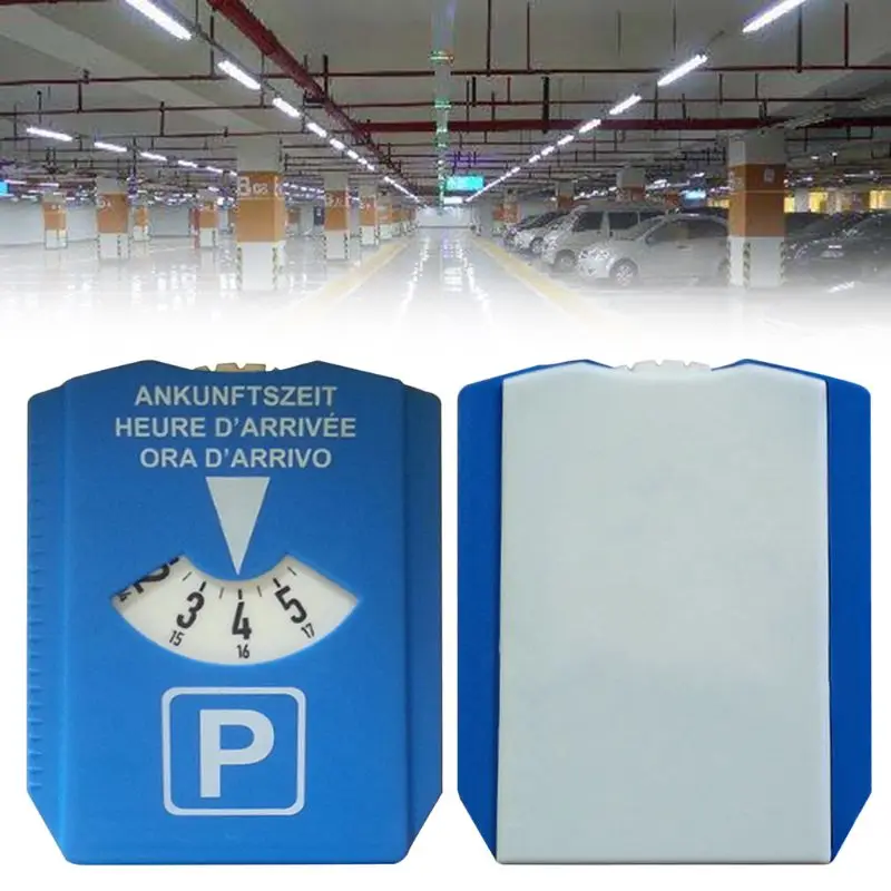 Car Parking Disc Timer Clock Arrival Time Display Blue Plastic Parking Time Tools Portable Car Parking Timer Clock image 5