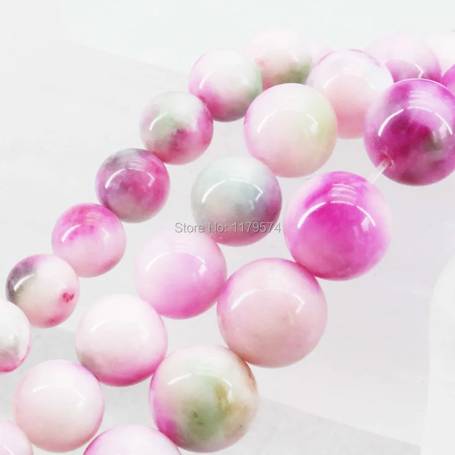 

Wholesale 8 10 12mm Peach blossom Chalcedony Jewelry Making Design Christmas Gifts Flower Beads Loose Stone Girls Gifts 15inch