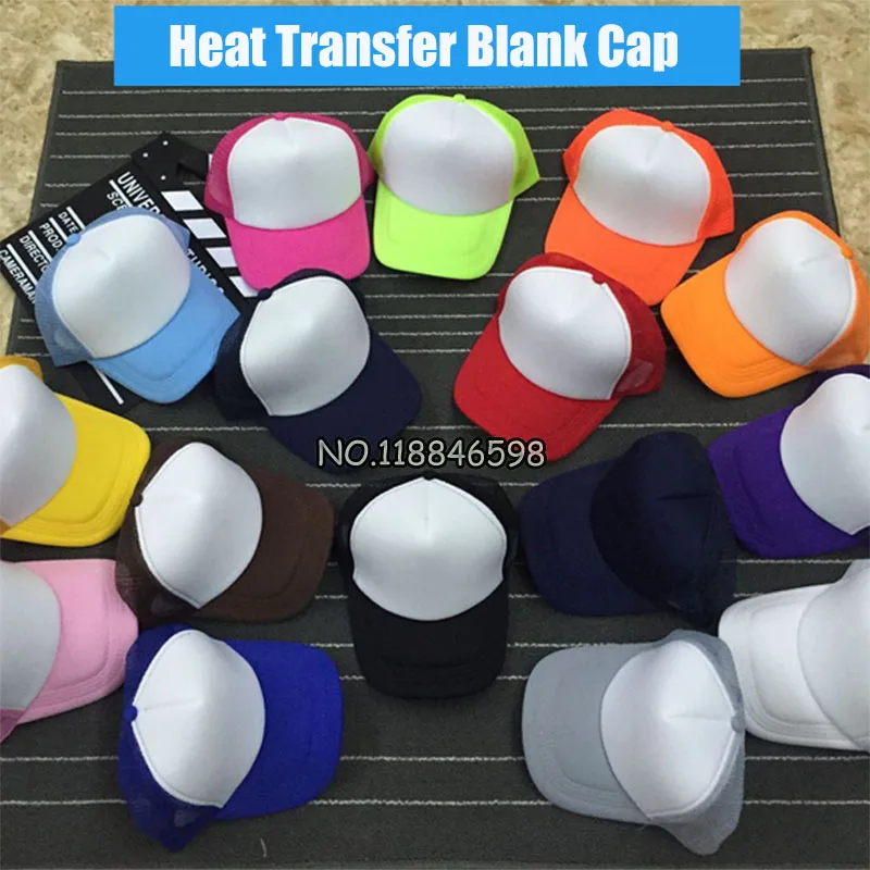 10 Pieces Blank DIY Yourself Sublimation Heat Transfer Cap Logo