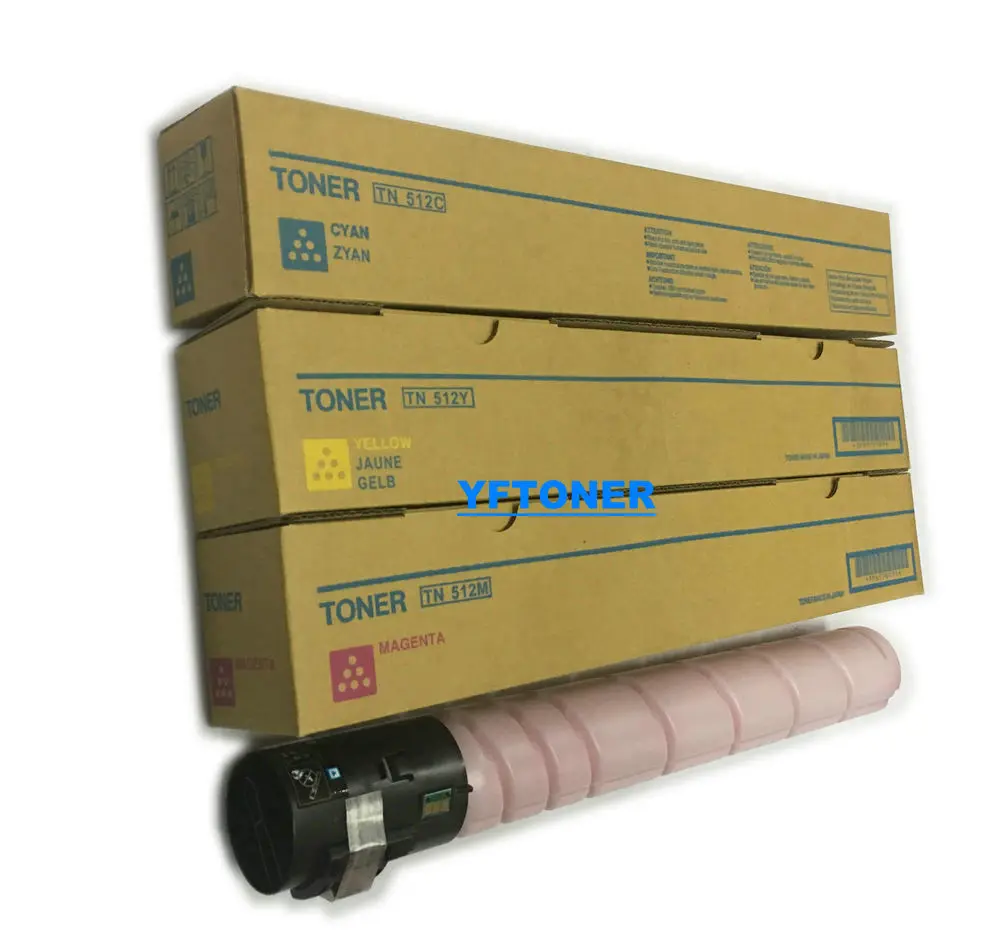 YFTONER Toner Cartridge for Konica Minolta Bizhub C554 C554e C454 C454e TN512 A33K132(TN512K) A33K232(TN512Y),A33K332 Copier