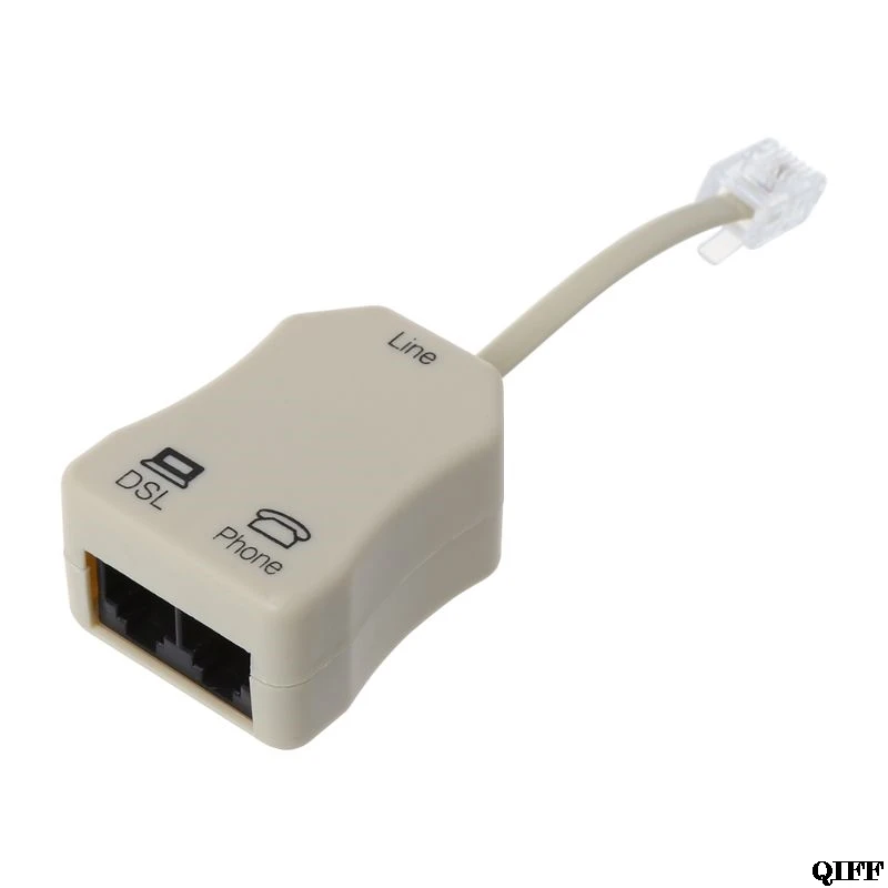 

Drop Ship&Wholesale Portable ADSL Modem Telephone Phone Fax In-Line Splitter Filter Network 1PC APR28