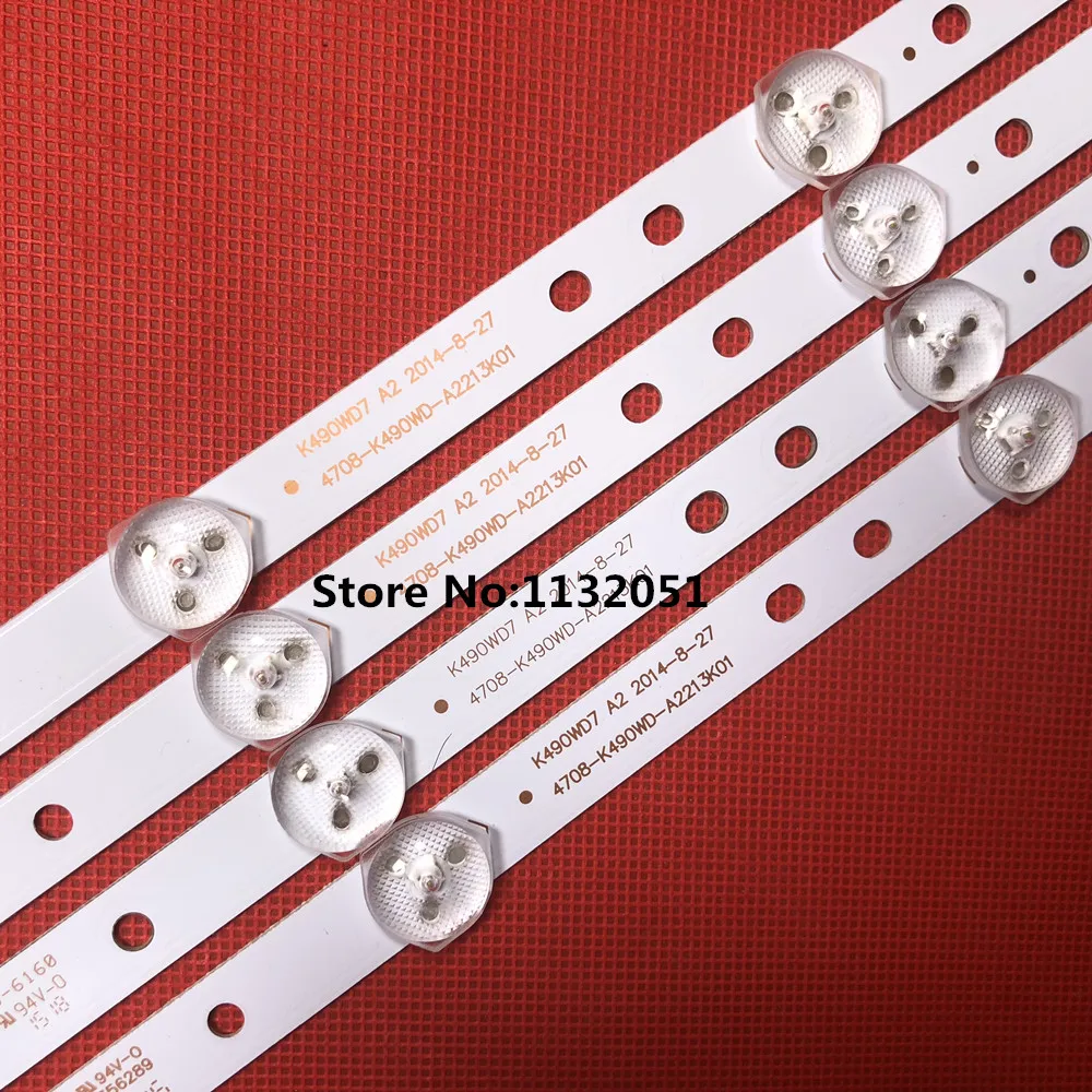 45 قطعة LED شريط إضاءة خلفي ل DEXP F49B7000T 49PUF6050 49PFL3445 PH49PFG5001/78 49PUF6050/T3 K490WD7 A1 A2 4708-K490WD-A2213K01