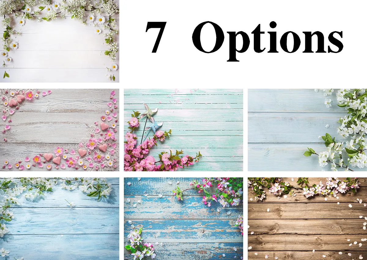 Vinyl Photography Background Vivid Color Floral Wood Floor Newborn Birthday Children Booth Backdrop Background for Photo Studio