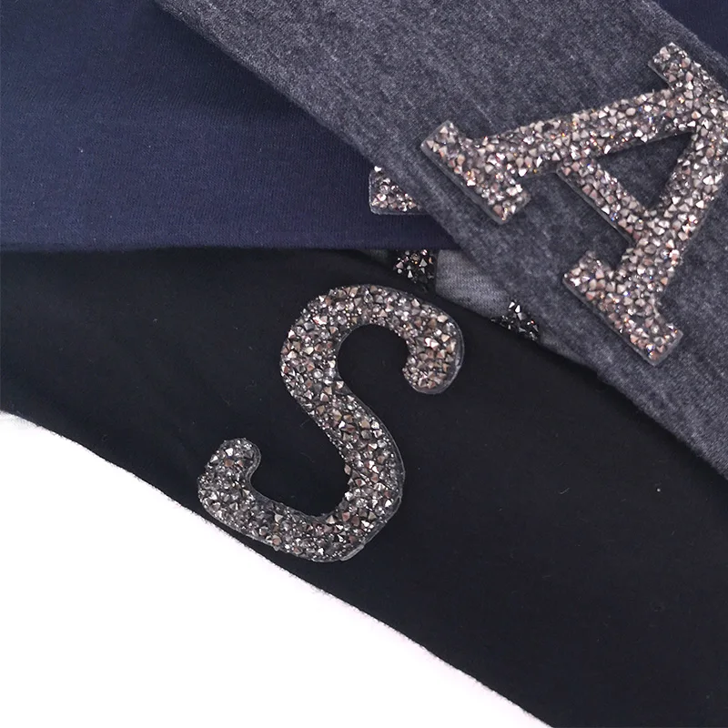 Personailzed Baby Boys Girls Rhinestones 3D letter Headbands Kids Childs 2019 Summer Casual Cotton Hairbands Headwrap School