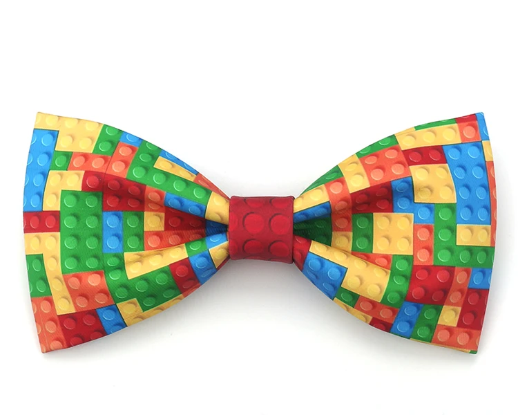 

free shipping new casual fashion MEN'S male building blocks Stamp bow tie dress married British men women wedding groom party