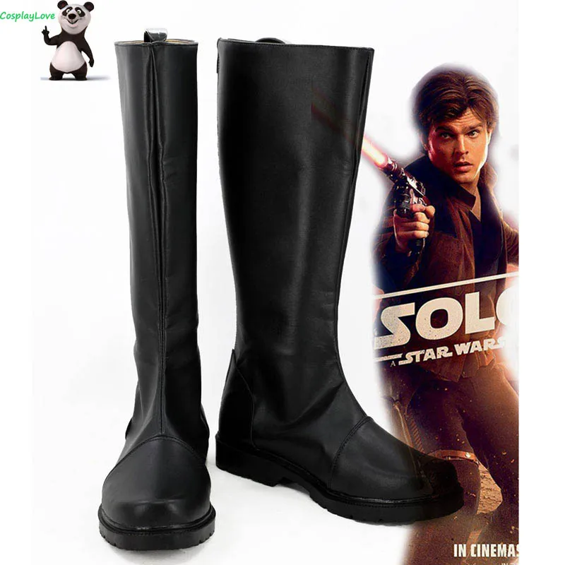 Han solo cosplay sapatos botas longas mais novo personalizado feito para halloween cosplaylove natal