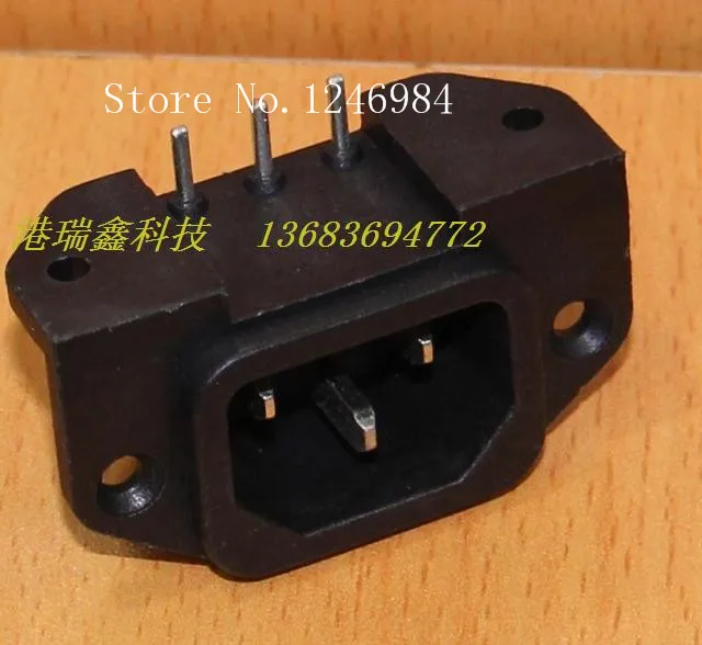 

[SA]STEADY triangle AC outlet three -pin AC power outlet , bent chassis panel connector socket 2114-CQ--100PCS/LOT