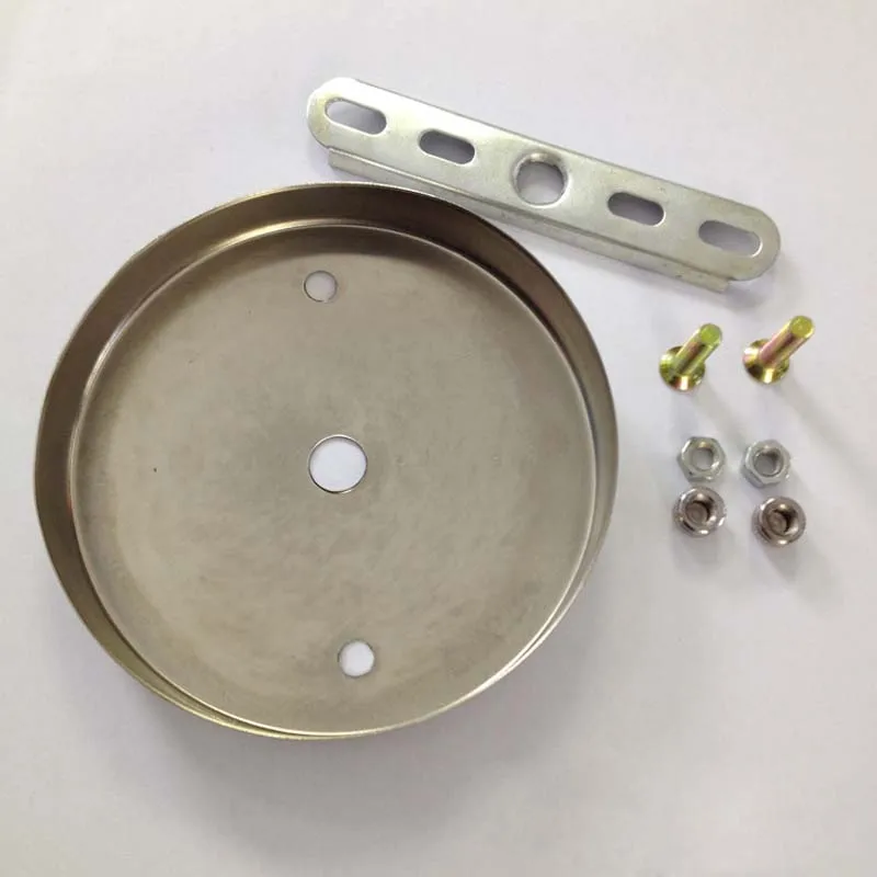 D100mm Satin Nickel Ceiling Plate Ceiling Canopy For DIY Pendant Light Wall Sconce Chandelier Ceiling Lamp Base Accessories