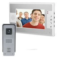 Free Shipping! Ennio 7 Inch Video Door Phone Doorbell Intercom Kit 1-camera 1-monitor Night Vision  rainproof function