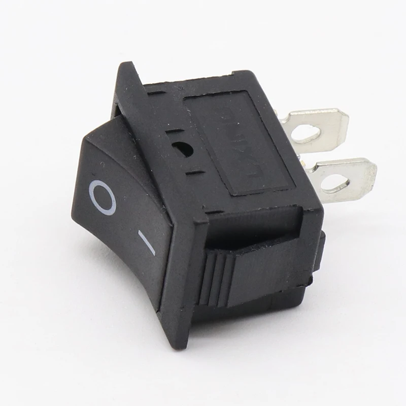 5Pcs/Lot Black Push Button Mini Switch 6A-10A 110V 250V 2Pin Snap-in On/Off Rocker Switch 21MM*15MM with waterproof cover Black