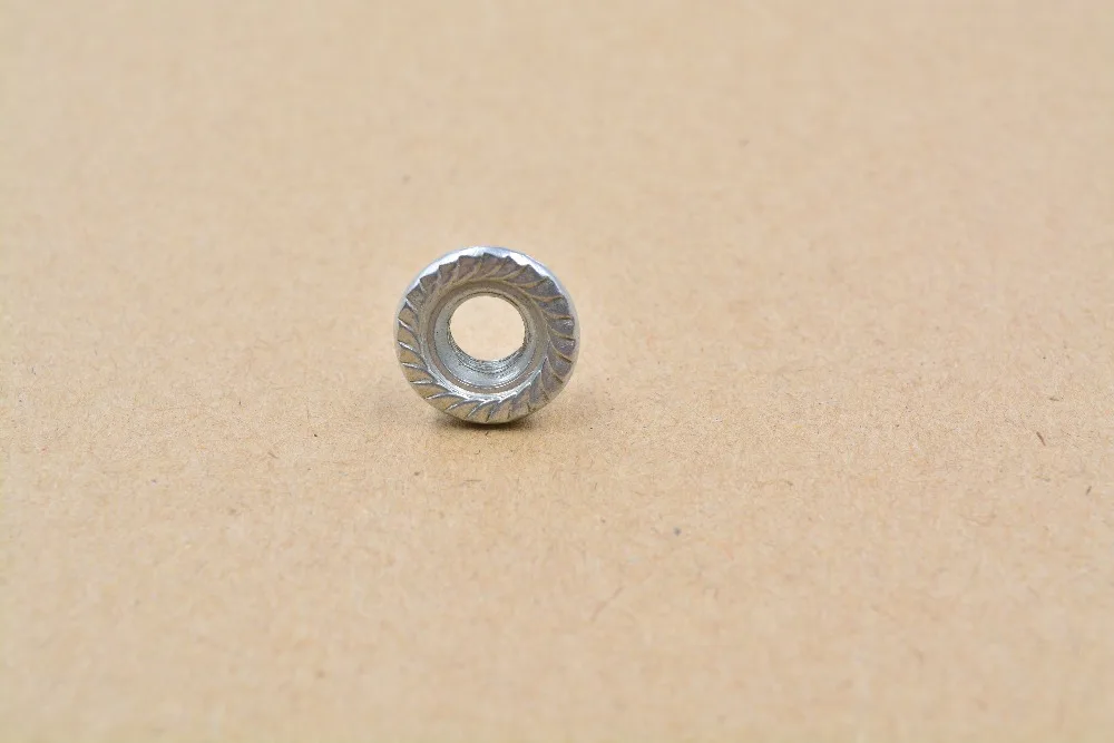 Tuerca de brida hexagonal, M6, antideslizante, 1 pieza