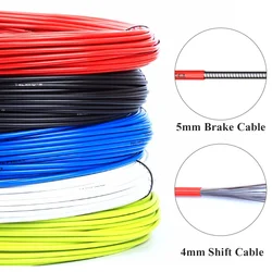 Cable de 3m para freno y desviador de cambios de bicicleta, de metal de 4 y 5mm para bicicleta de montaña, para palanca de cambios y freno