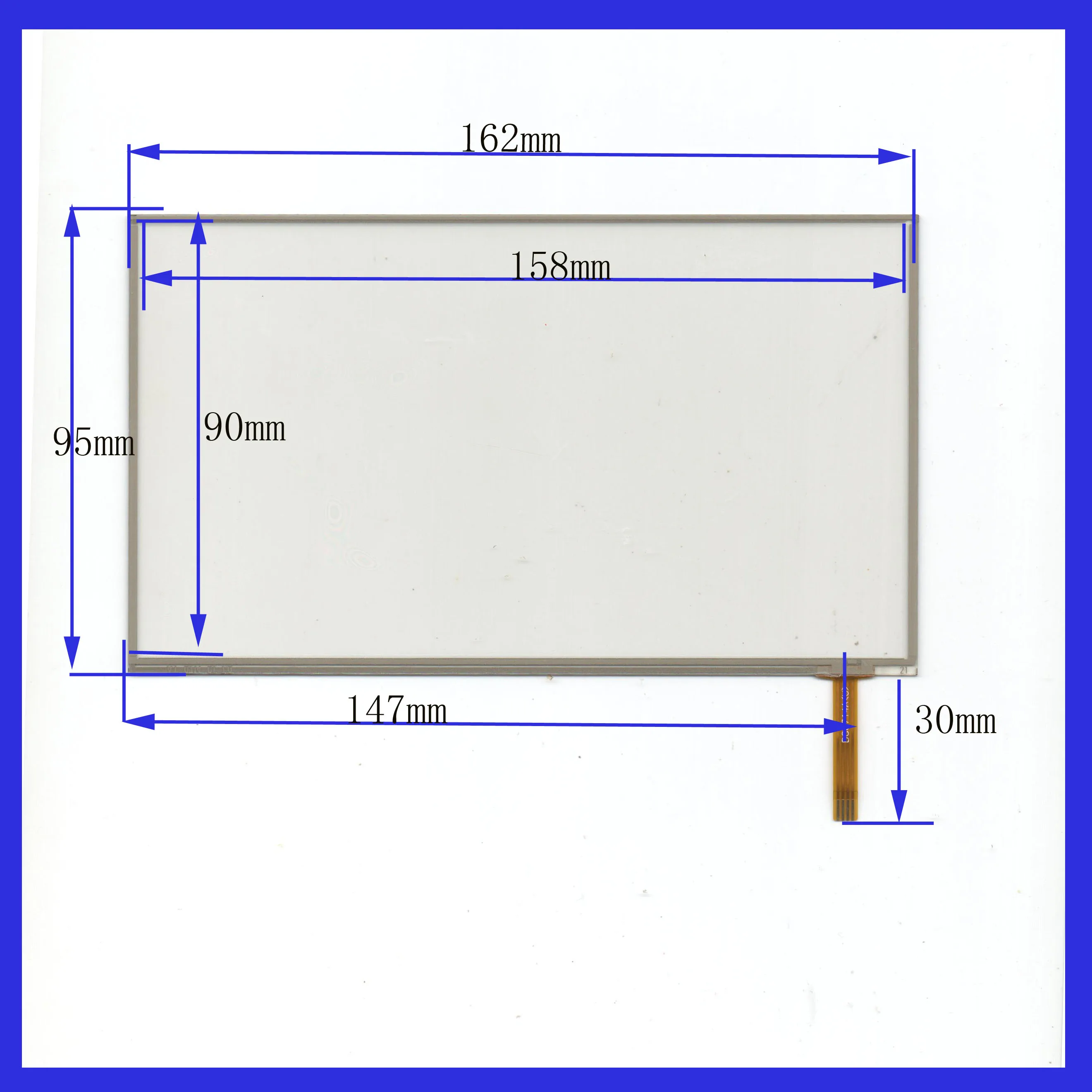 wholesale 10PCS/LOT   162*95MM 7inch  resistance screen  for GPS CAR this is compatible welding type