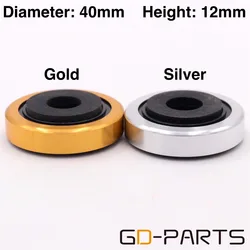 AMPLIFICADOR DE ALUMINIO de silicona, soporte de almohadilla de pies de aislamiento de altavoz, Base de suelo para CD, DAC, instrumento de estudio de computadora, Hifi, bricolaje, 40x12mm