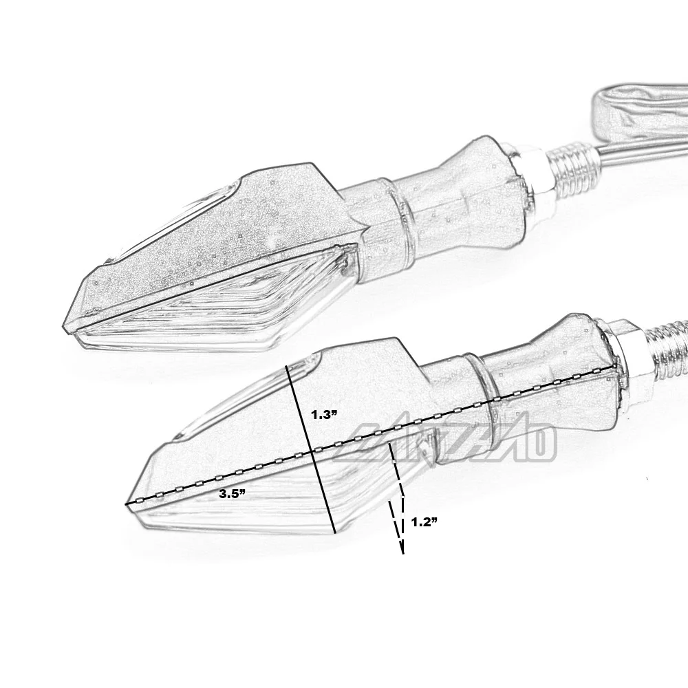 Pair Motorcycle Turn Signal Light LED Amber Lamp Turn Signals Blinkers Universal for Honda Kawasaki Ducati Aprilia Suzuki Yamaha