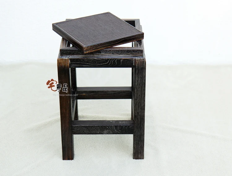 Paulownia wood burning dual Stool Stool rattan face makeup stool stool antique chair Jiangsu, Zhejiang and package delivery rest